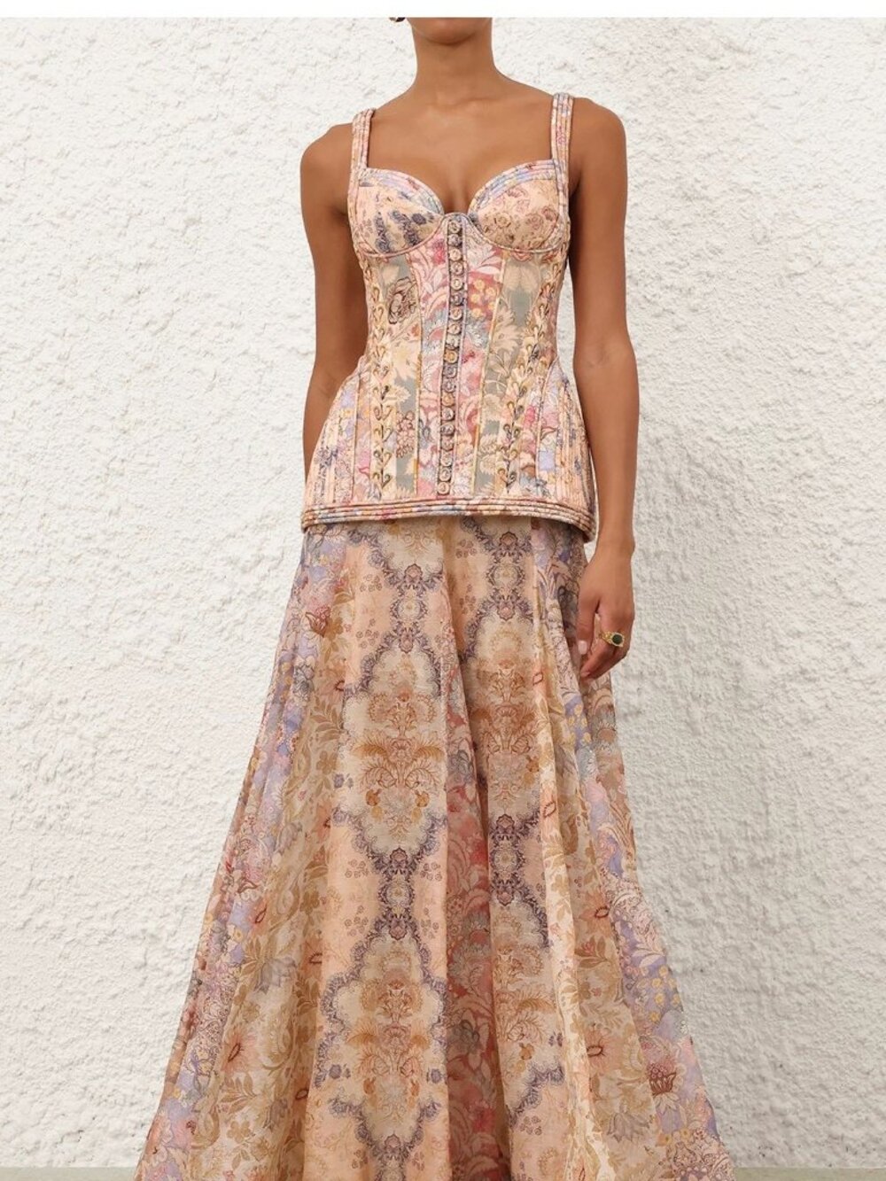 Zimmermann Paneled Faux-Layered Camisole Maxi Dress